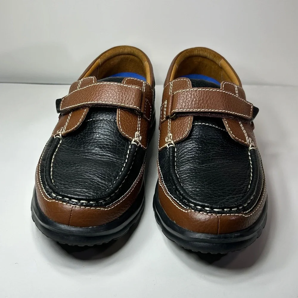 Dr. Comfort Wave Mens 9M Black Brown‎ Leather Diabetic Orthopedic Shoes Loafers